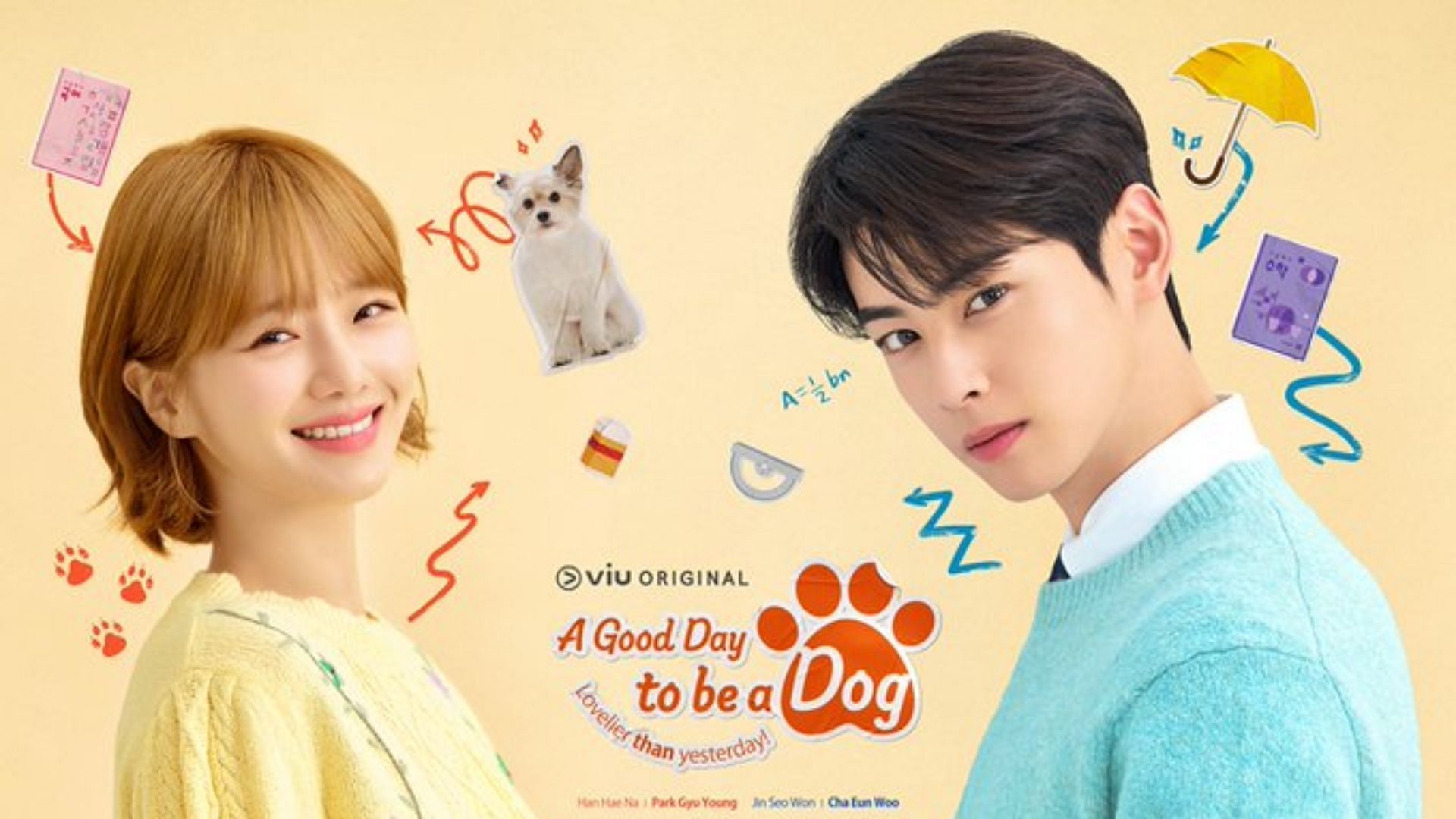 Cha Eun-woo and Park Gyu-young&#039;s new drama A Good Day to be a Dog (Image via X/@Rakuten)