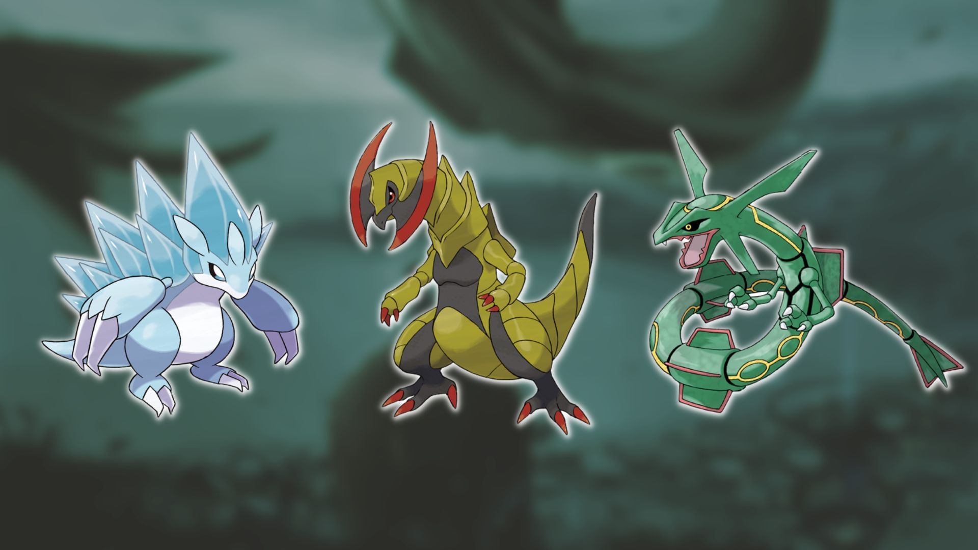 Best Great League team for Rayquaza (Image via Sportskeeda || The Pokemon Company, TPC)