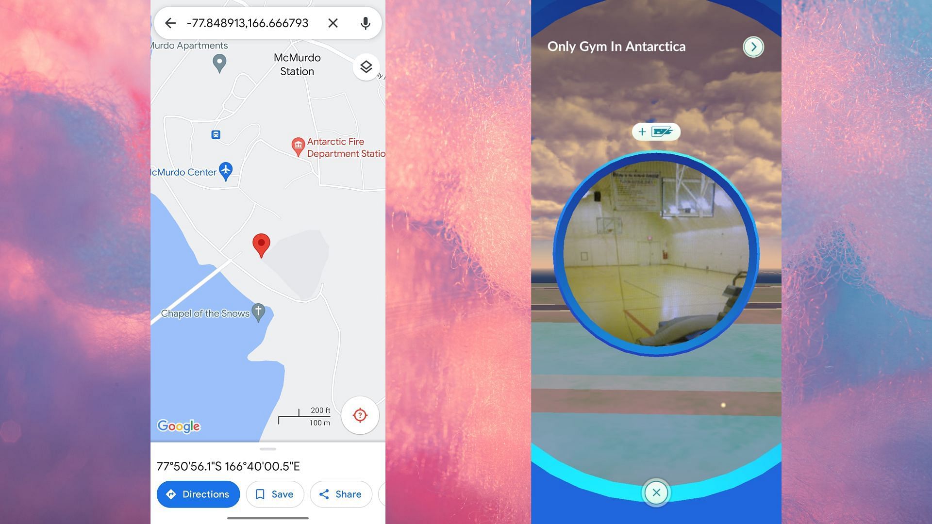 Pokestop at the only gym in Antarctica (Image via Sportskeeda || The Pokemon Company)