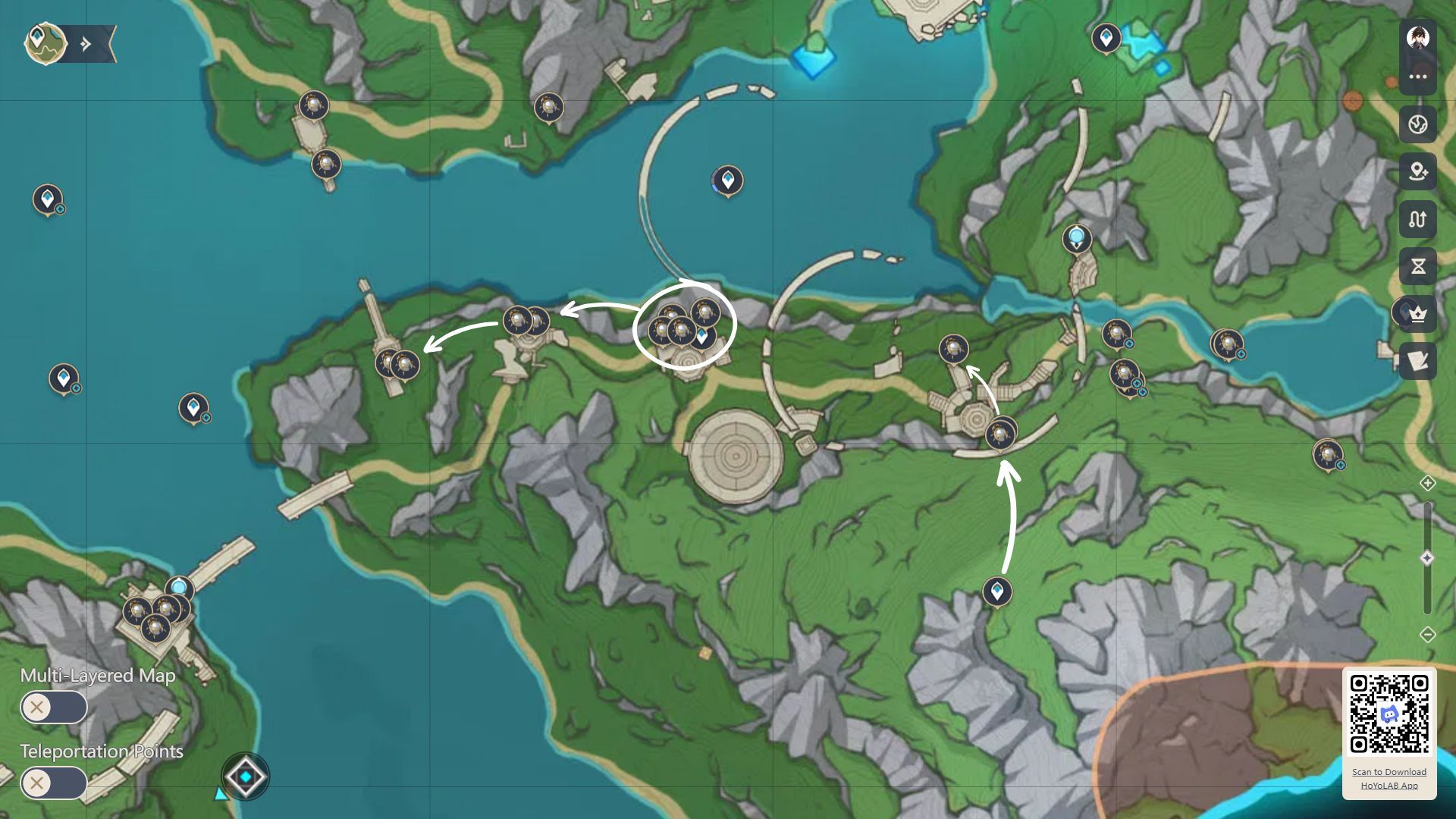 Follow these routes near Field Generator (Image via HoYoverse)