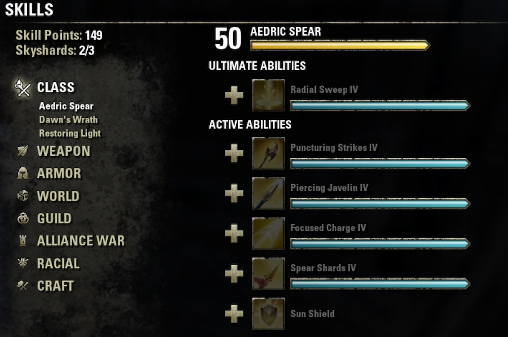There are different abilities in the Templar skill lines (Image via ZeniMax Online Studios)