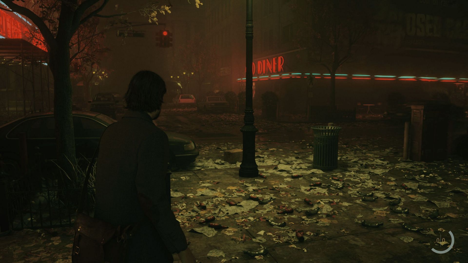 This alternate realm is cold, lonely, and deadly (Screenshot via Alan Wake 2)