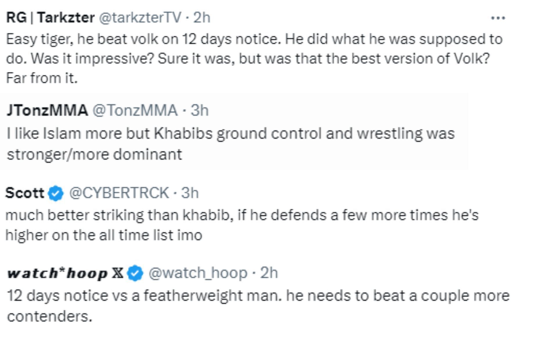 MMA fans compare Islam Makhachev to Khabib Nurmagomedov (Part 1)