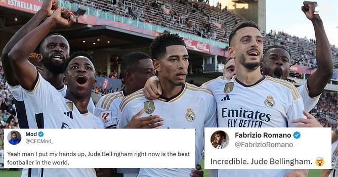 “Best footballer in the world” – Fans go wild as Jude Bellingham brace seals last-minute El Clasico win for Real Madrid