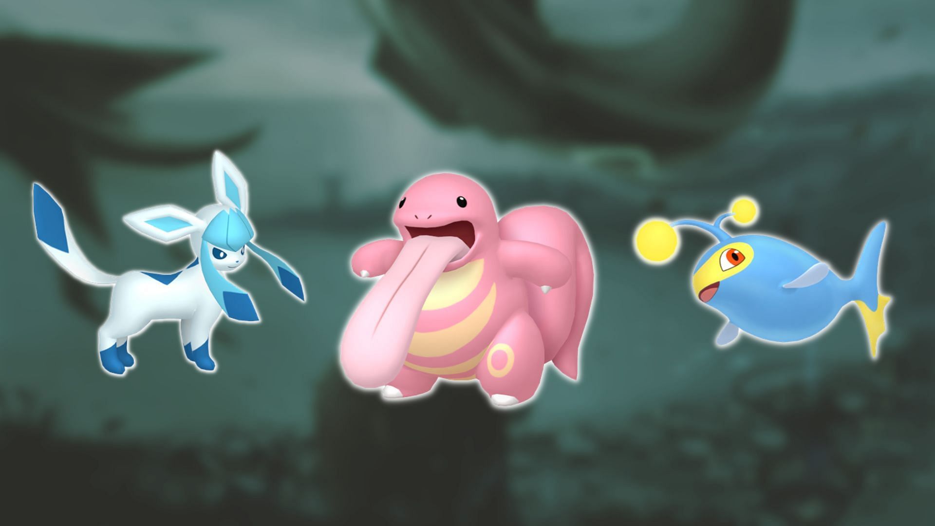 Glaceon, Lickitung, Lanturn (Image via TPC)