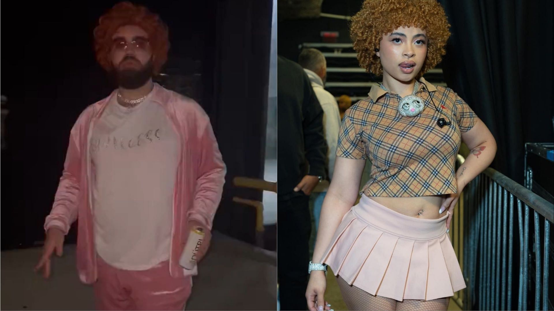 Fake claims of Drake dressing up as Ice Spice for Halloween go viral (Image via NATERERUN/X and icespice/Instagram)