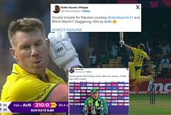 "David Warner did Pushpa action after his century, it feels like a BCCI event"- Fans react after Australian opener's 163 against Pakistan in World Cup