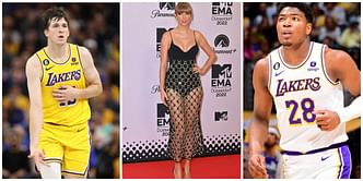 Watch: Austin Reaves & other Lakers clam up sharing their celebrity crush as Taylor Swift & Travis Kelce relationship rumors fly