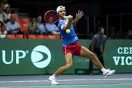 Tomas Machac at the 2023 Davis Cup.
