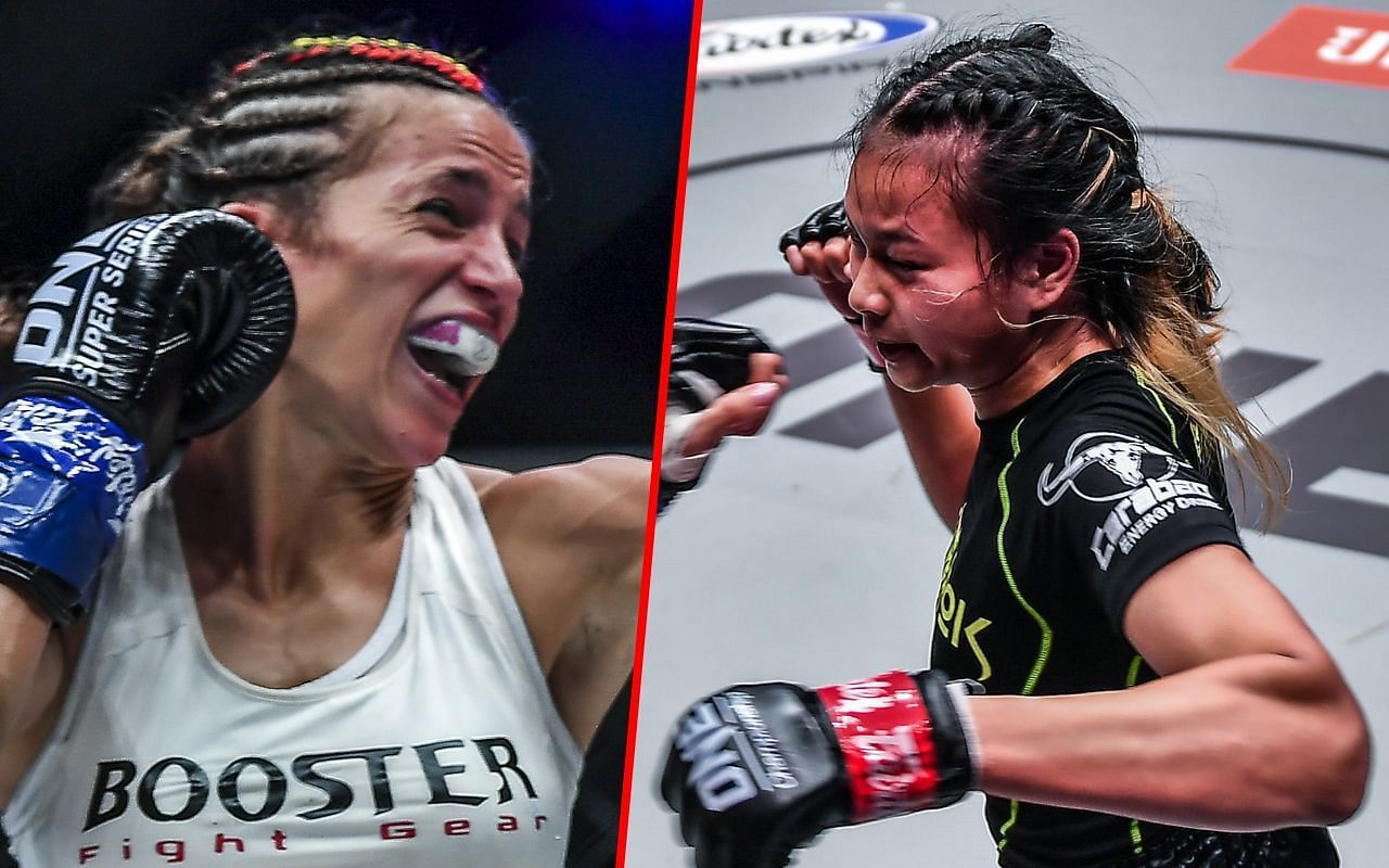 Cristina Morales (Left) faces Supergirl (Right) at ONE Fight Night 16