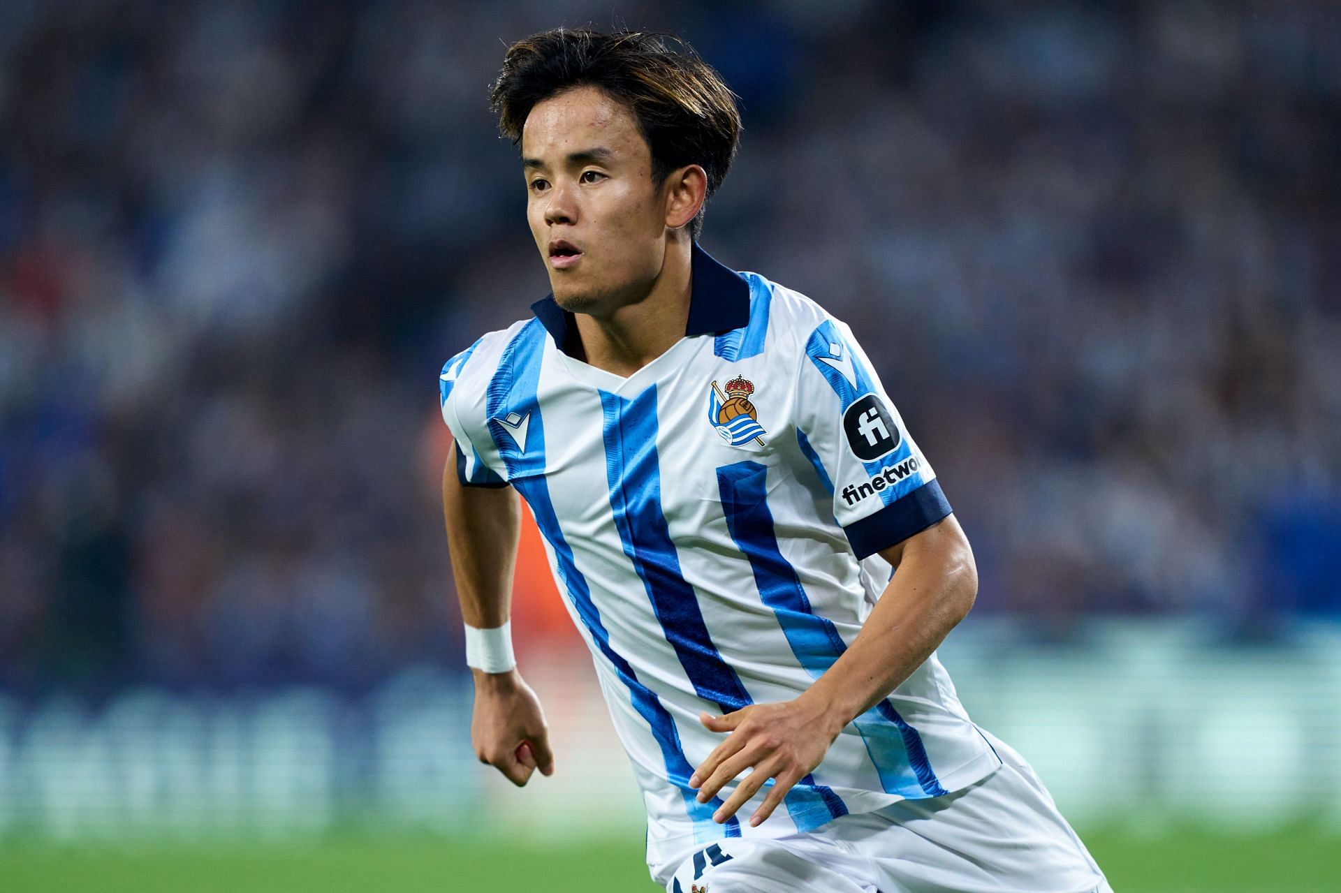 Real Sociedad striker Kubo in action in the La Liga