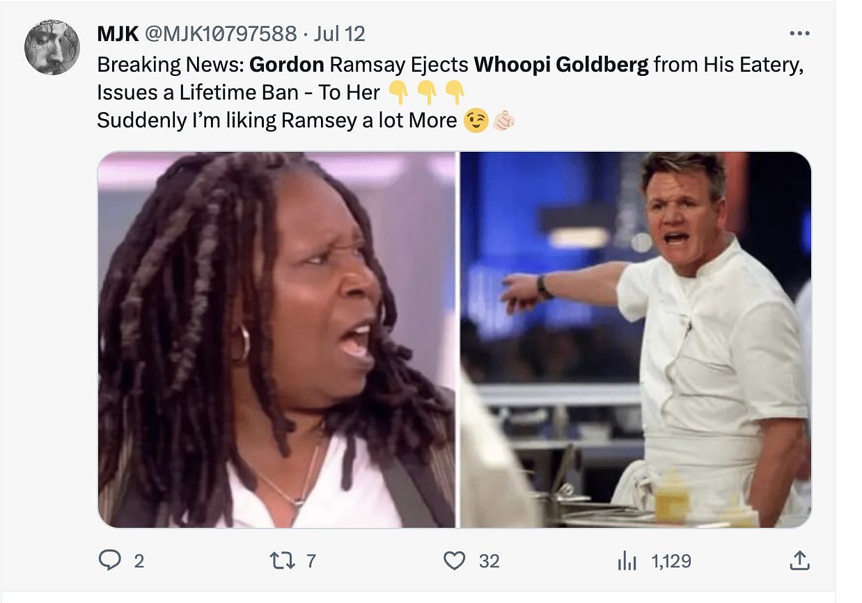 Fact Check: Did Whoopi Goldberg sue Gordon Ramsay for throwing her out of his  restaurant? Viral article debunked