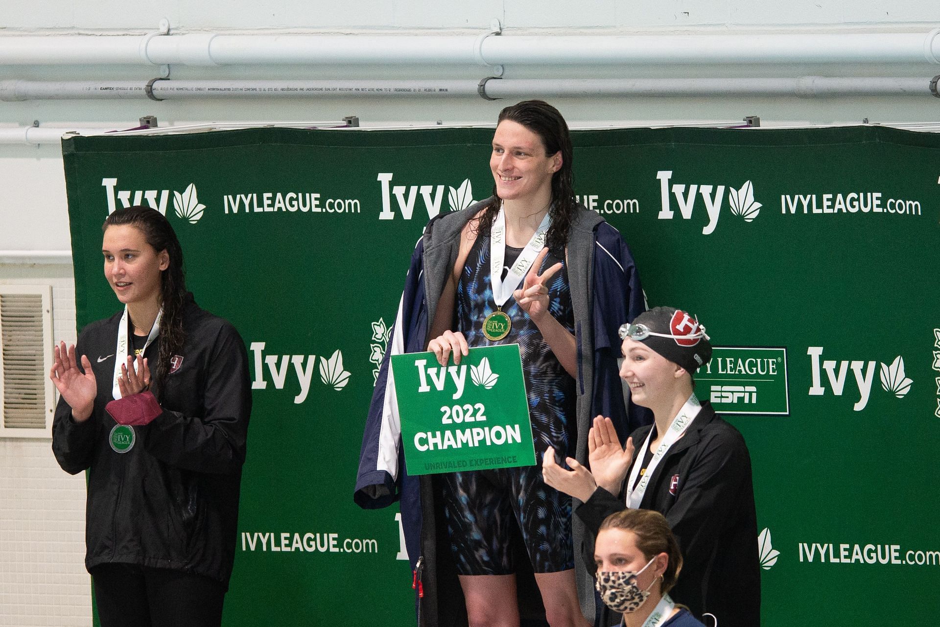 Lia Thomas at the 2022 Ivy League Women&#039;s Swimming and Diving Championships