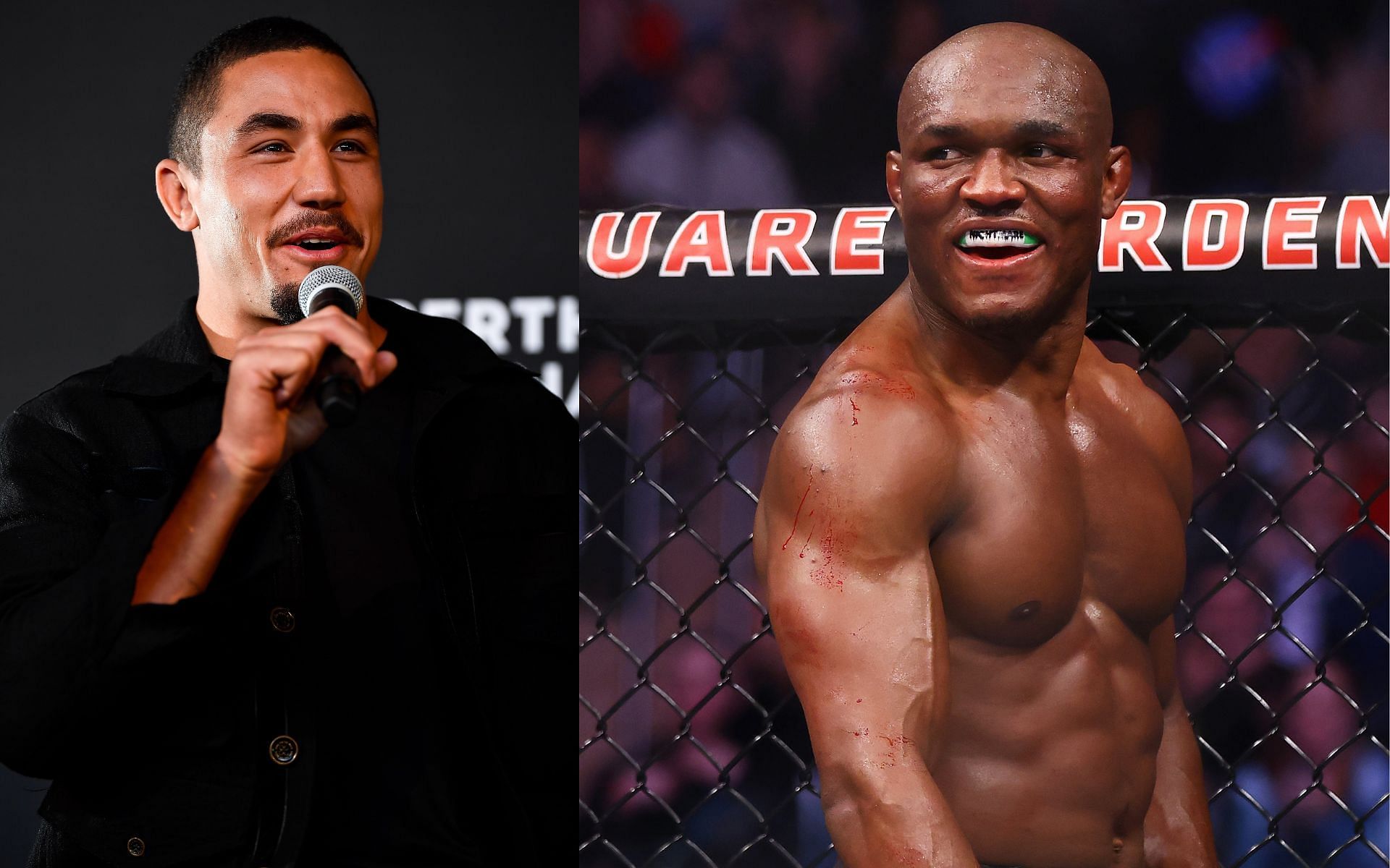 Robert Whittaker (left) and Kamaru Usman (right). [via Getty Images]