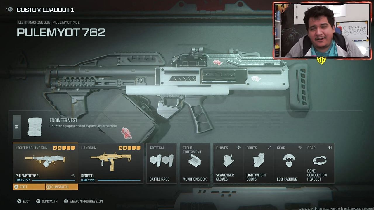 Pulemyot 762 Class Setup in MW3 (Image via Activision and youtube.com/@MarkOfAHero)