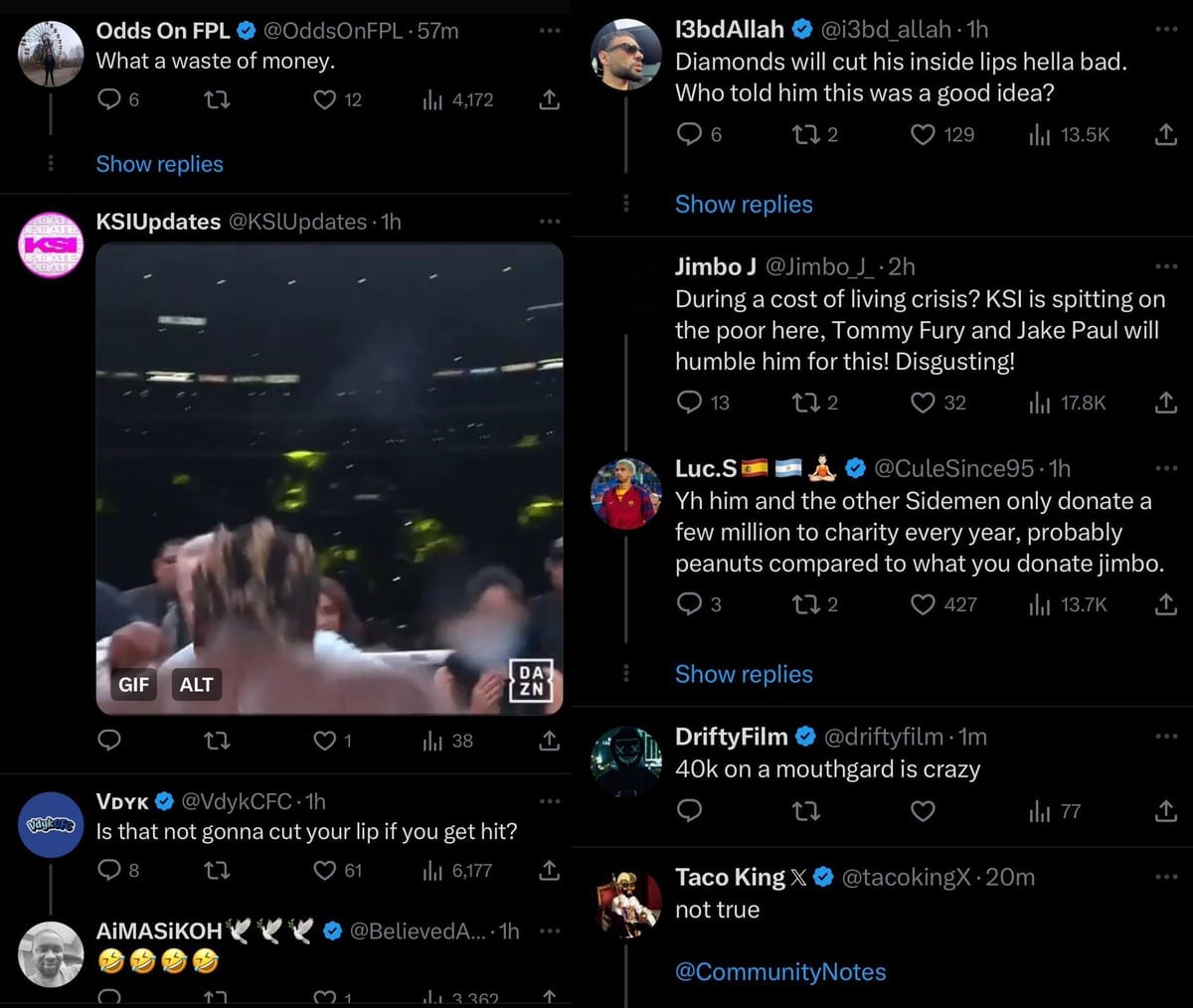 "What a waste of money" KSI's "world’s most expensive mouthguard