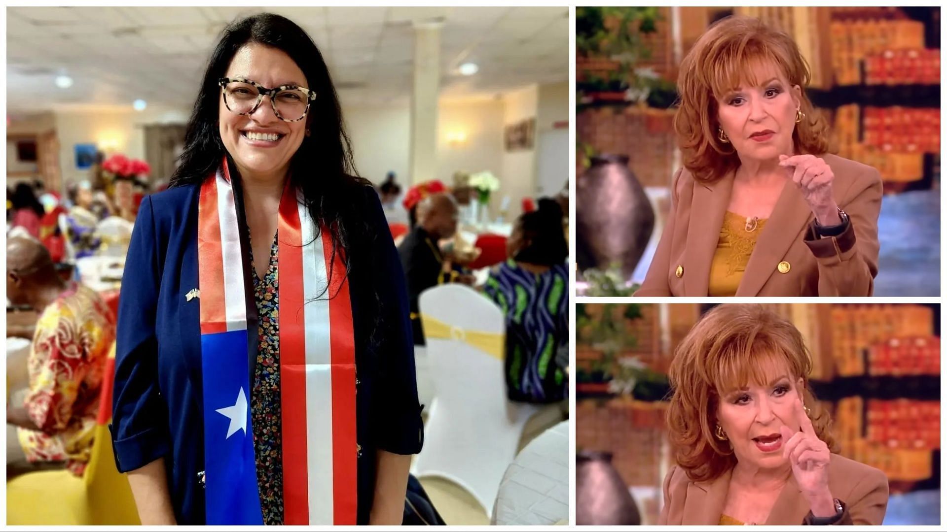 Joy Behar calls out Rashida Tlaib (Image via Instagram/@rashidatlaib, YouTube/The View)