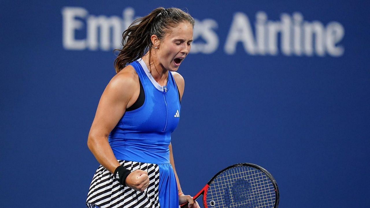 Daria Kasatkina roars during her campaign at the 2023 US Open