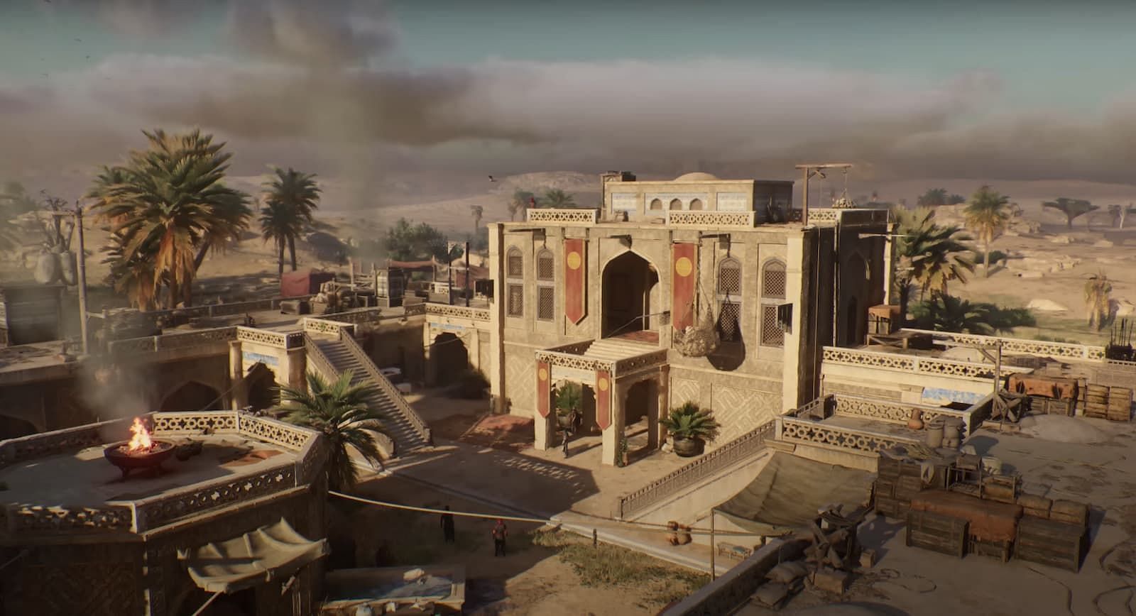 Al-Ghul will stand on this balcony, leaving him exposed (Image via Ubisoft/theRadBrad)