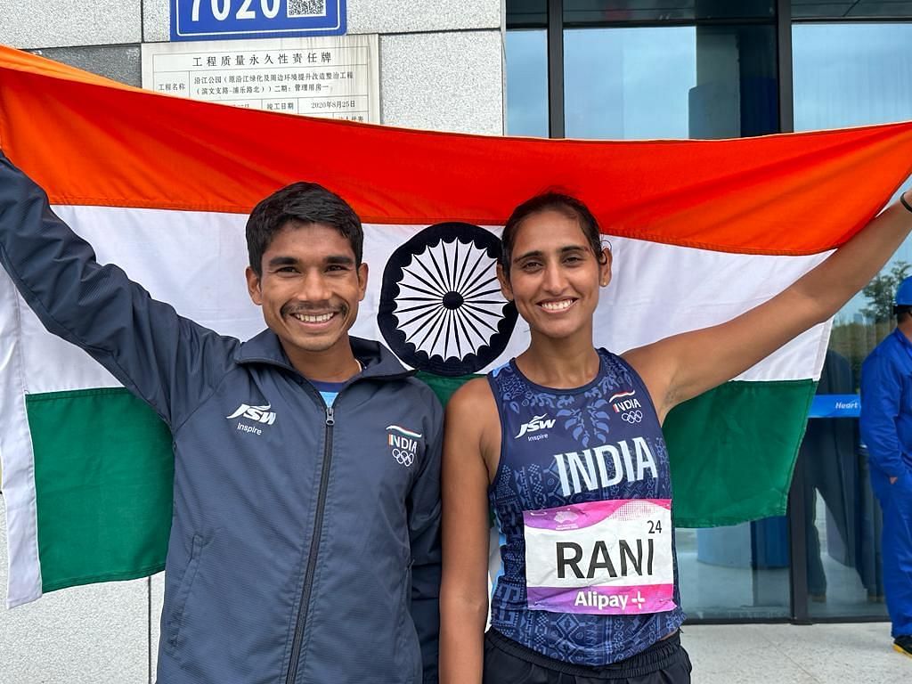 Manju Rani and Ram Baboo won the bronze medal in the 35km race walk mixed team event at the 2023 Asian Games.