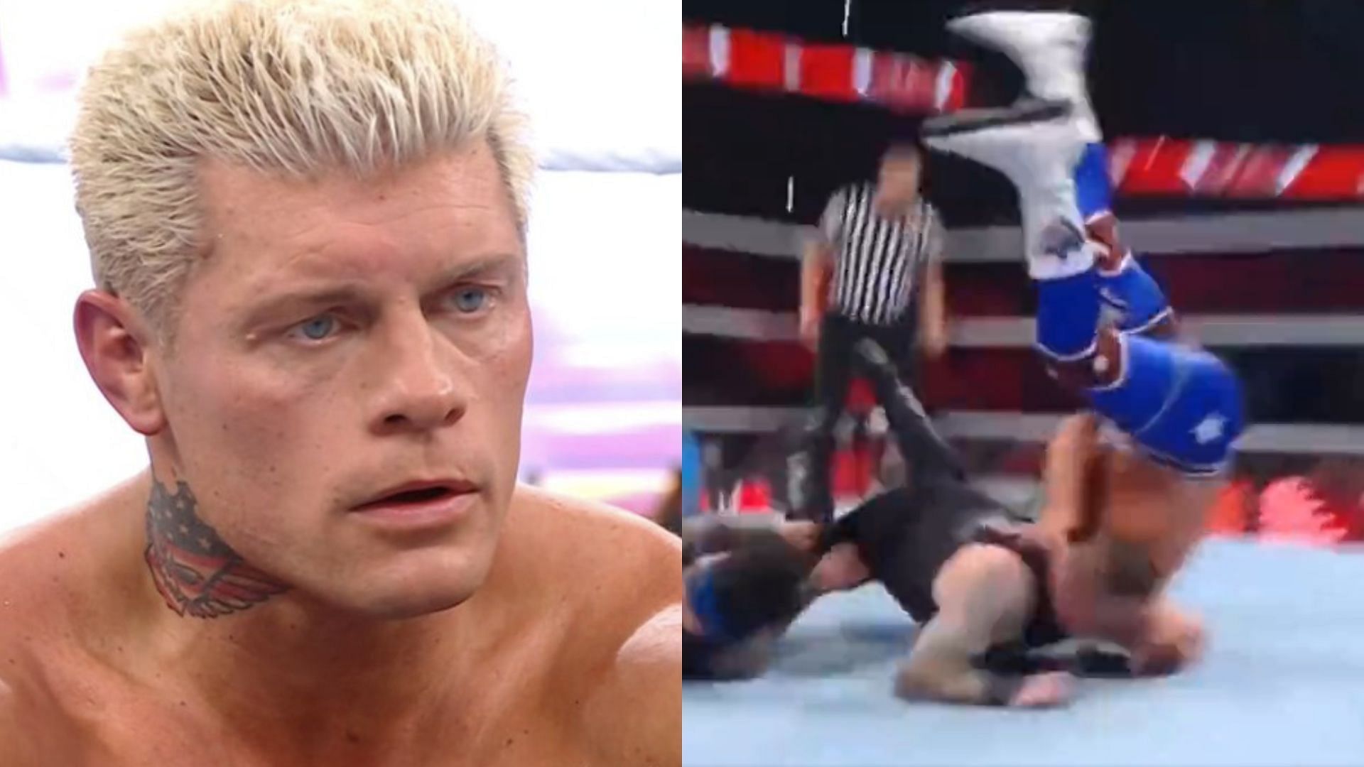 Cody Rhodes walked away without any serious injury on WWE RAW