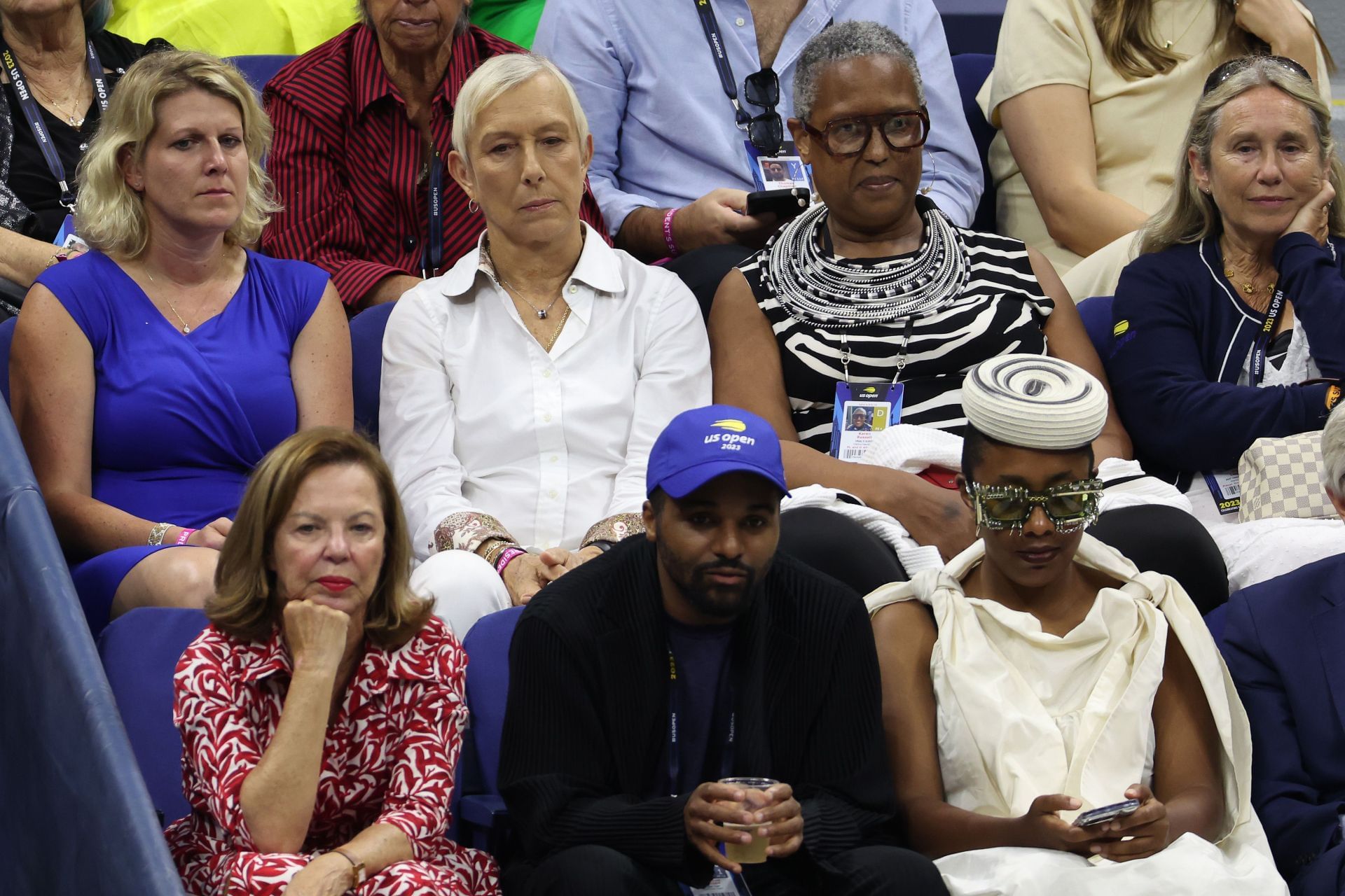 Martina Navratilova watches the US Open women&#039;s singles final