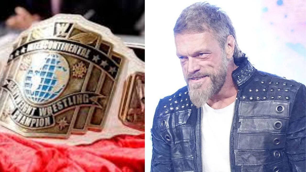 WWE IC title (left) and Edge (right)