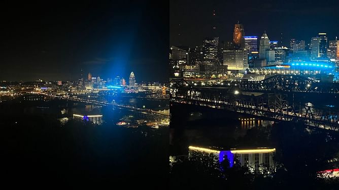 IN PHOTOS: Cincinnati Bengals show support to Israel by lighting up Paycor Stadium amid Israel-Palestine war