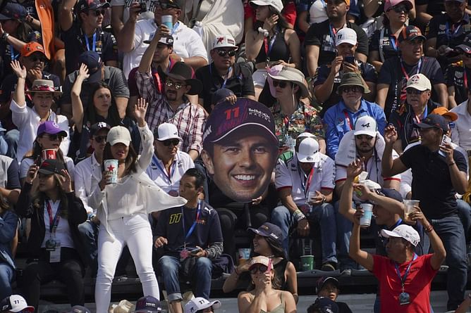 Sergio Perez's crash with Charles Leclerc led to a fight breaking out between Mexican and Ferrari fans in grandstand