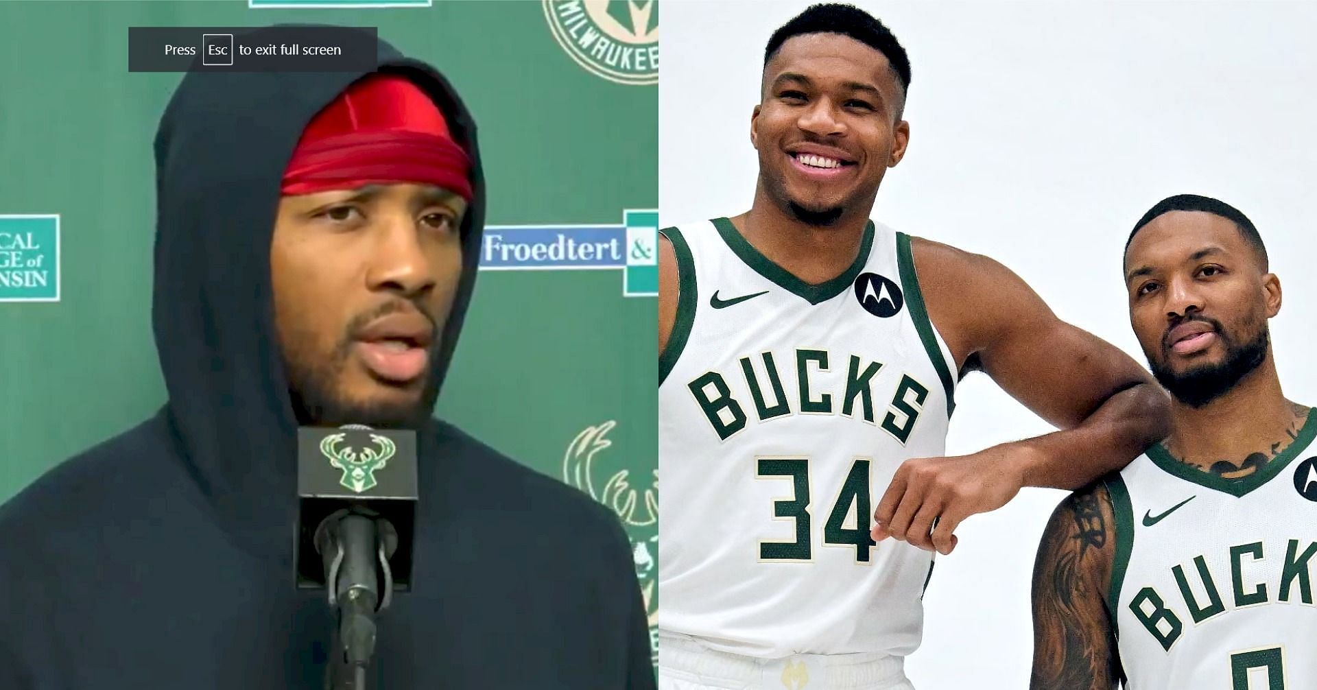 Milwaukee Bucks superstars Damian Lillard and Giannis Antetokounmpo