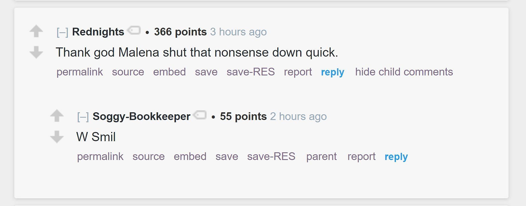 Community on the streamer-focused subreddit commenting on the viral clip 1/2 (Image via r/LivestreamFail)