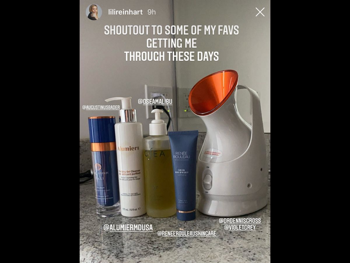 Lili Reinhart&#039;s skincare favourites (Image via Instagram/ @lilireinhart)