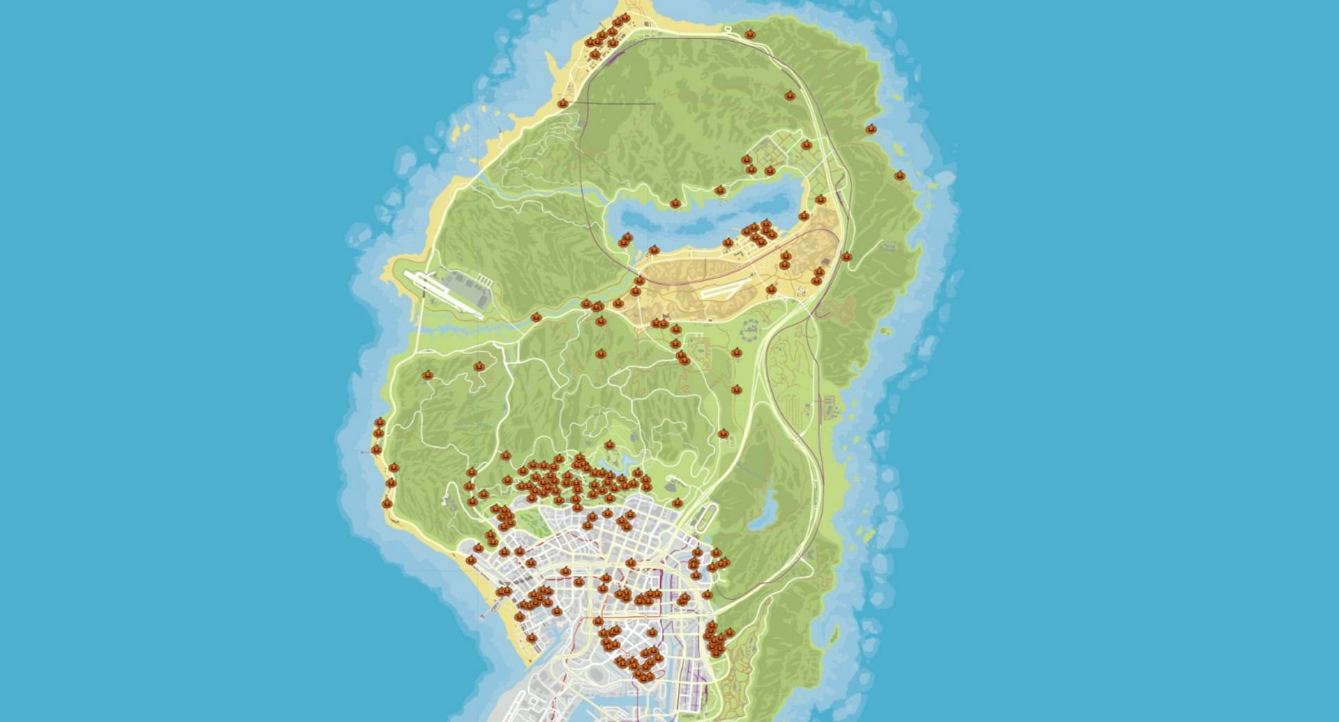 These are all the locations where you can find this collectible (Image via GTAWeb.eu)