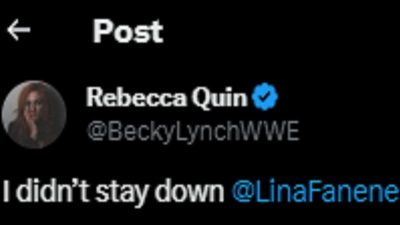 Becky Lynch&#039;s response to Nia Jax