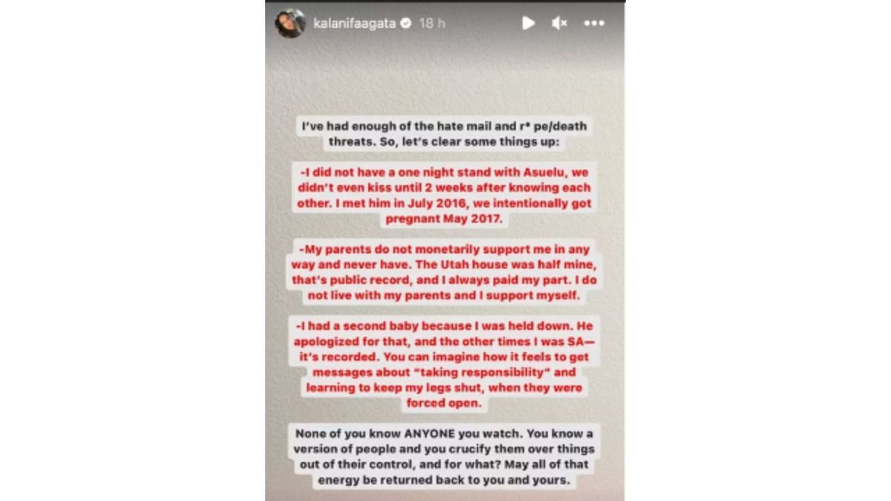 Allegations of s*xual assault by Kalani (Image via kalanifaagata/Instagram)