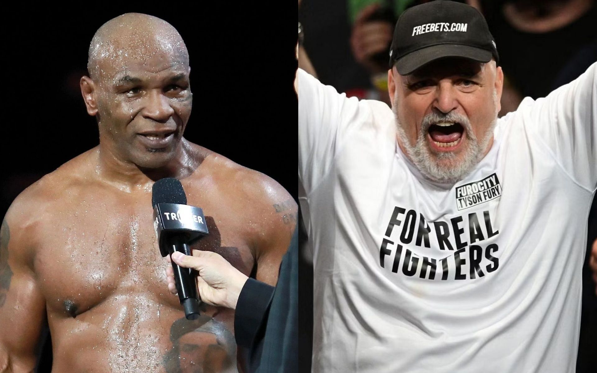 Mike Tyson (L), and John Fury (R).