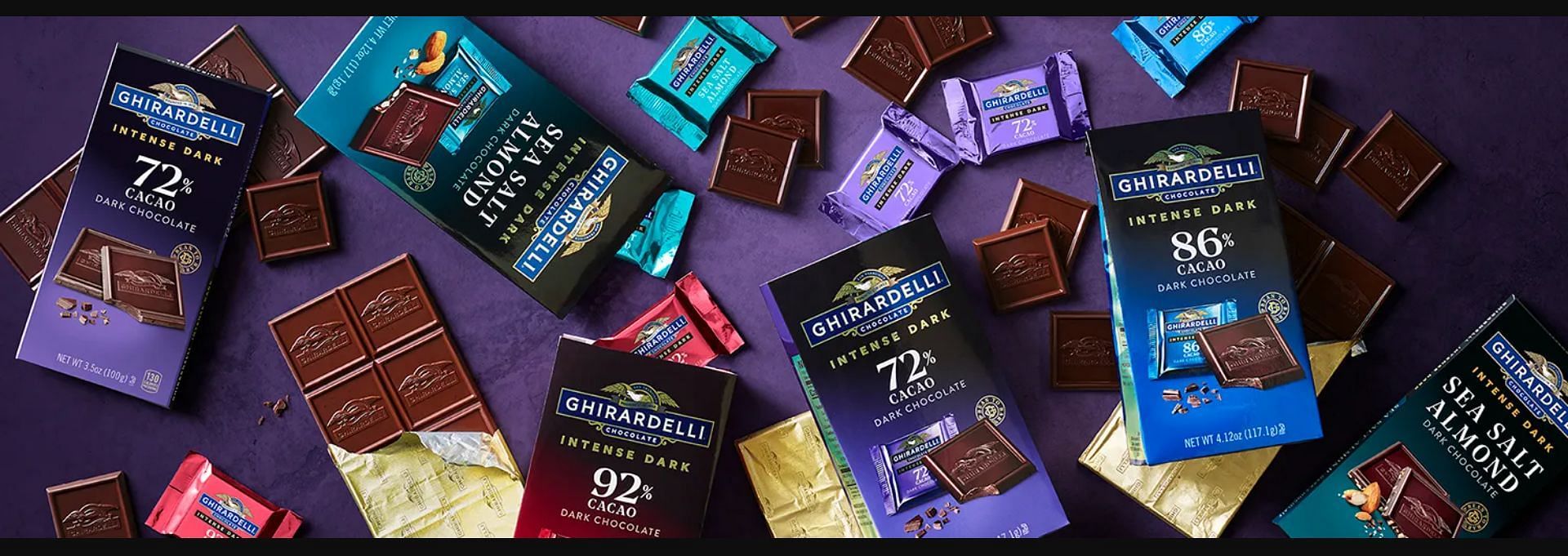 Ghirardelli 72% Cacao Dark Chocolate Squares (Image source via: www.ghirardelli.com)