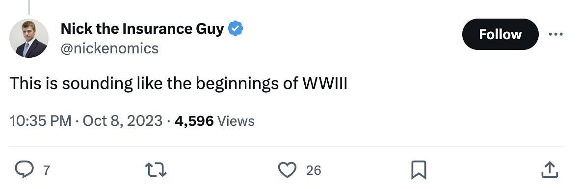 Social media users express concern as the US military offers support to Israel amidst Hamas attacks. (Image via Twitter)