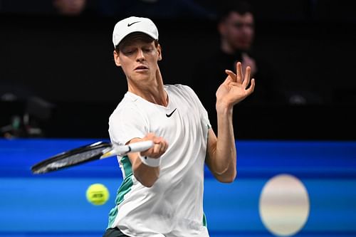 Jannik Sinner in action at the Erste Bank Open