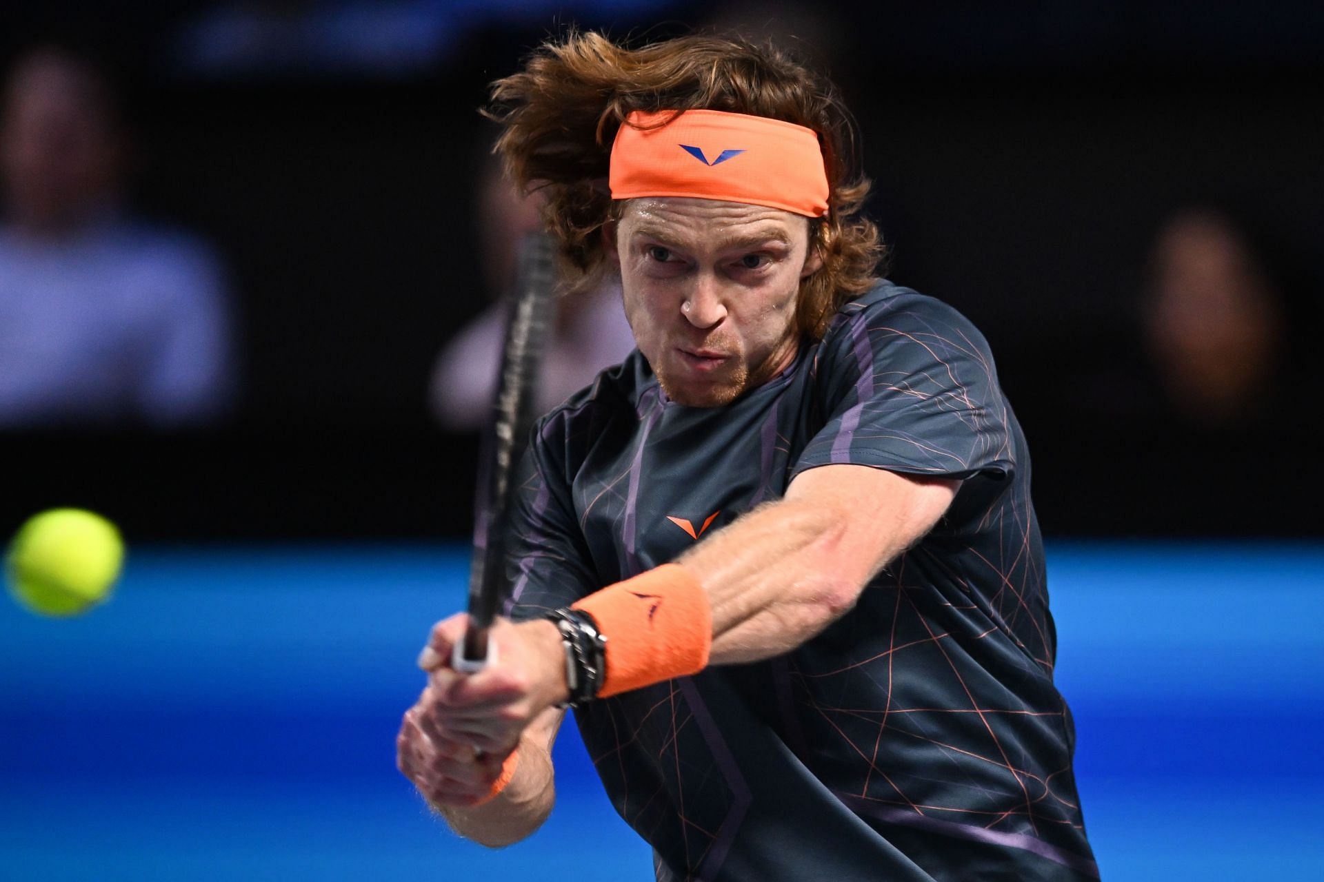 Andrey Rublev in action at the Erste Bank Open