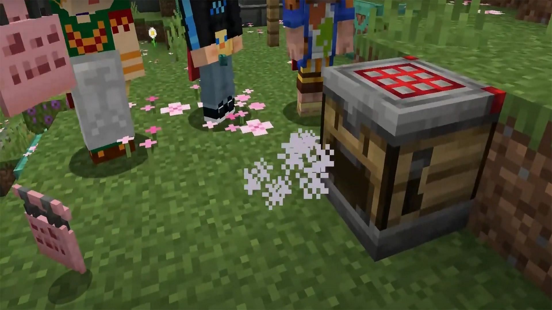 The items will get dispensed out once crafted. (Image via Mojang)