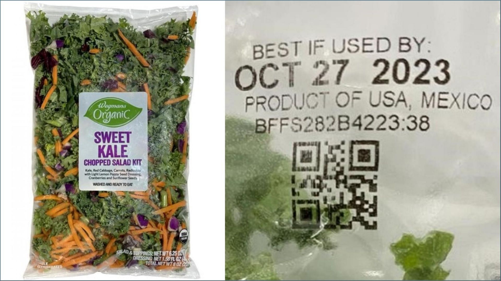 The recalled Wegmans Salad Kits may contain undeclared egg allergens (Image via FDA)