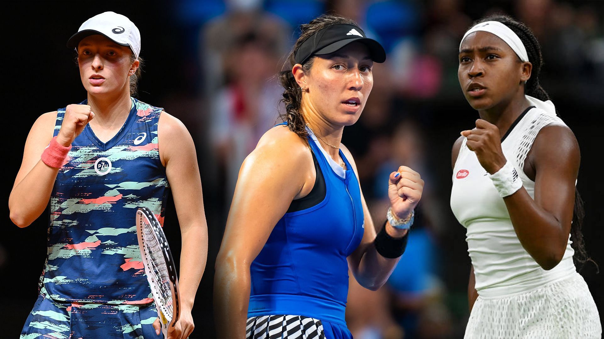 From L-R: Iga Swiatek, Jessica Pegula and Coco Gauff.