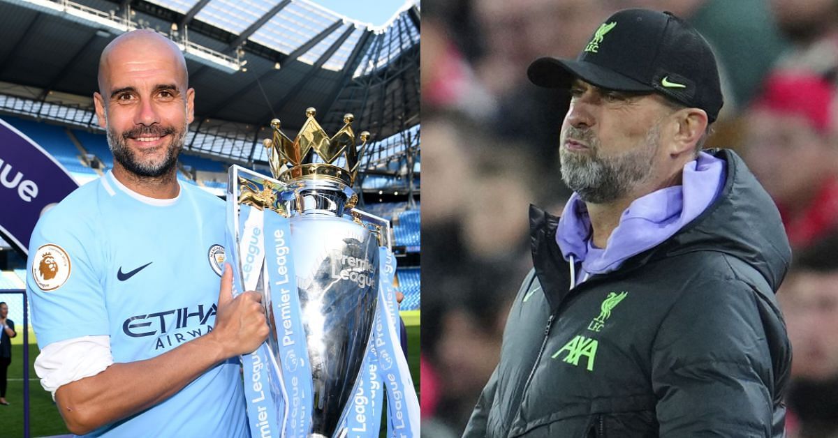 Manchester City manager Pep Guardiola and Liverpool boss Jurgen Klopp