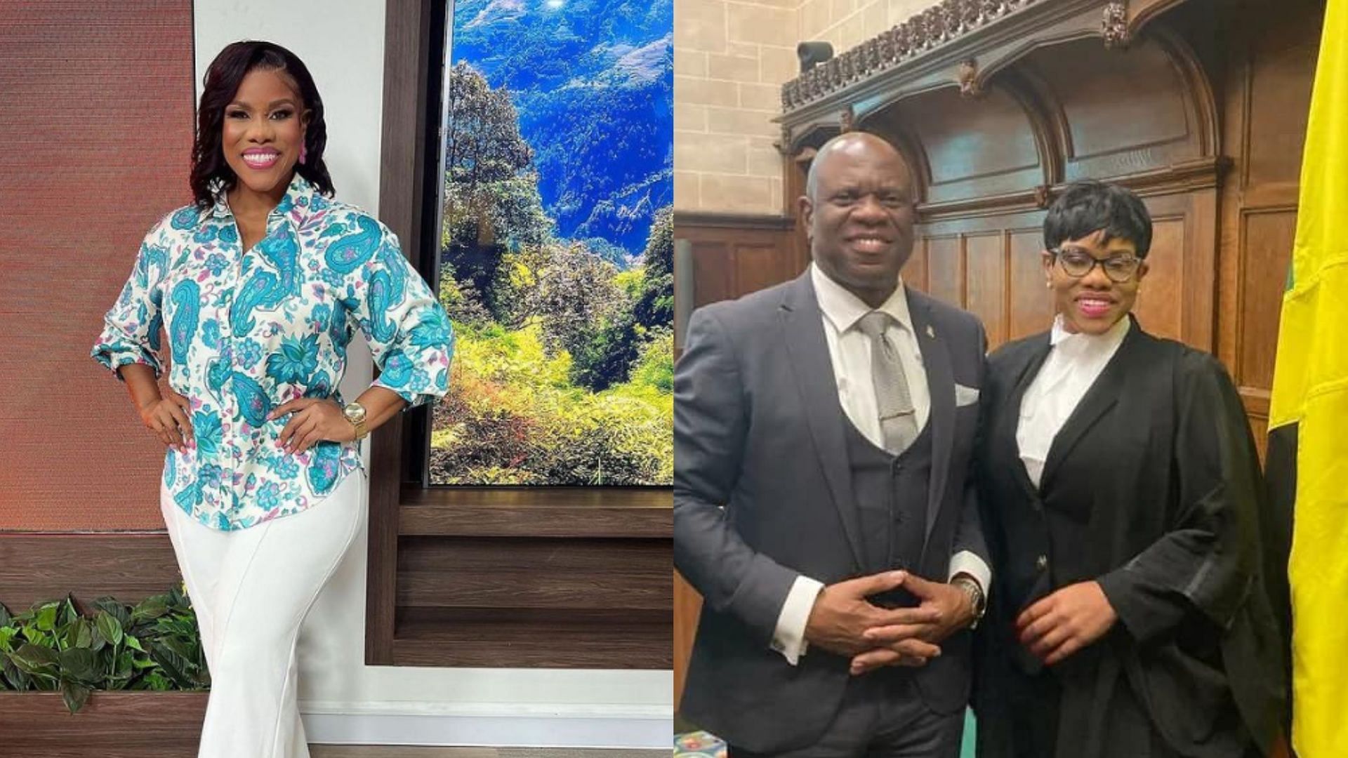 Jamaican radio host Miss Kitty gets married to long-time boyfriend Ian Wilkinson. (Image via Instagram/@fluffymisskitty, Facebook/Lissann Jones)