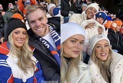 IN PHOTOS: Connor McDavid's fiancee Lauren & brother Cameron in attendance at Heritage Classic Alberta