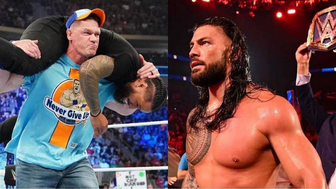 WWE सुपरस्टार्स जॉन सीना, जिमी उसो और रोमन रेंस