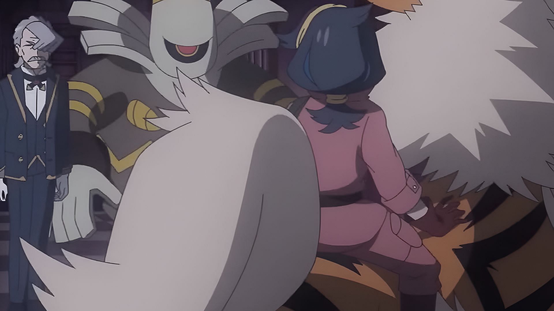 Hamber confronts Diana in Pokemon Horizons Episode 25 (Image via The Pokemon Company)