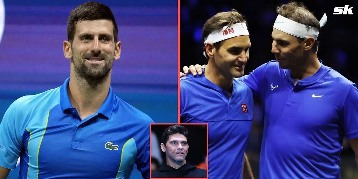 Novak Djokovic, Roger Federer &amp; Rafael Nadal and Mark Philippoussis