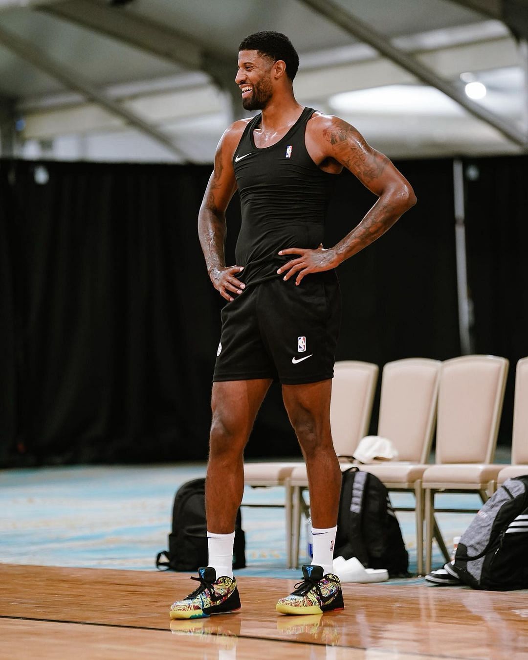 Paul George getting ready for the 2023-24 season (via Instagram)